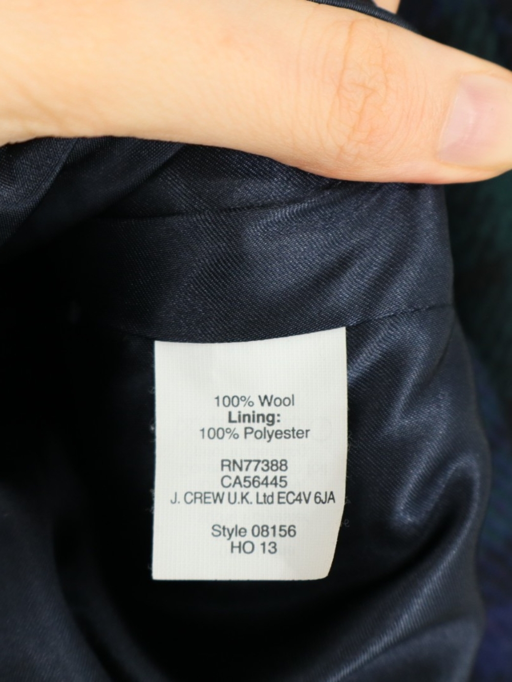 J.Crew Schoolboy Blazer Women’s 8 Black Watch Plaid 100% Wool Tartan Preppy - Picture 7 of 16